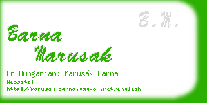 barna marusak business card